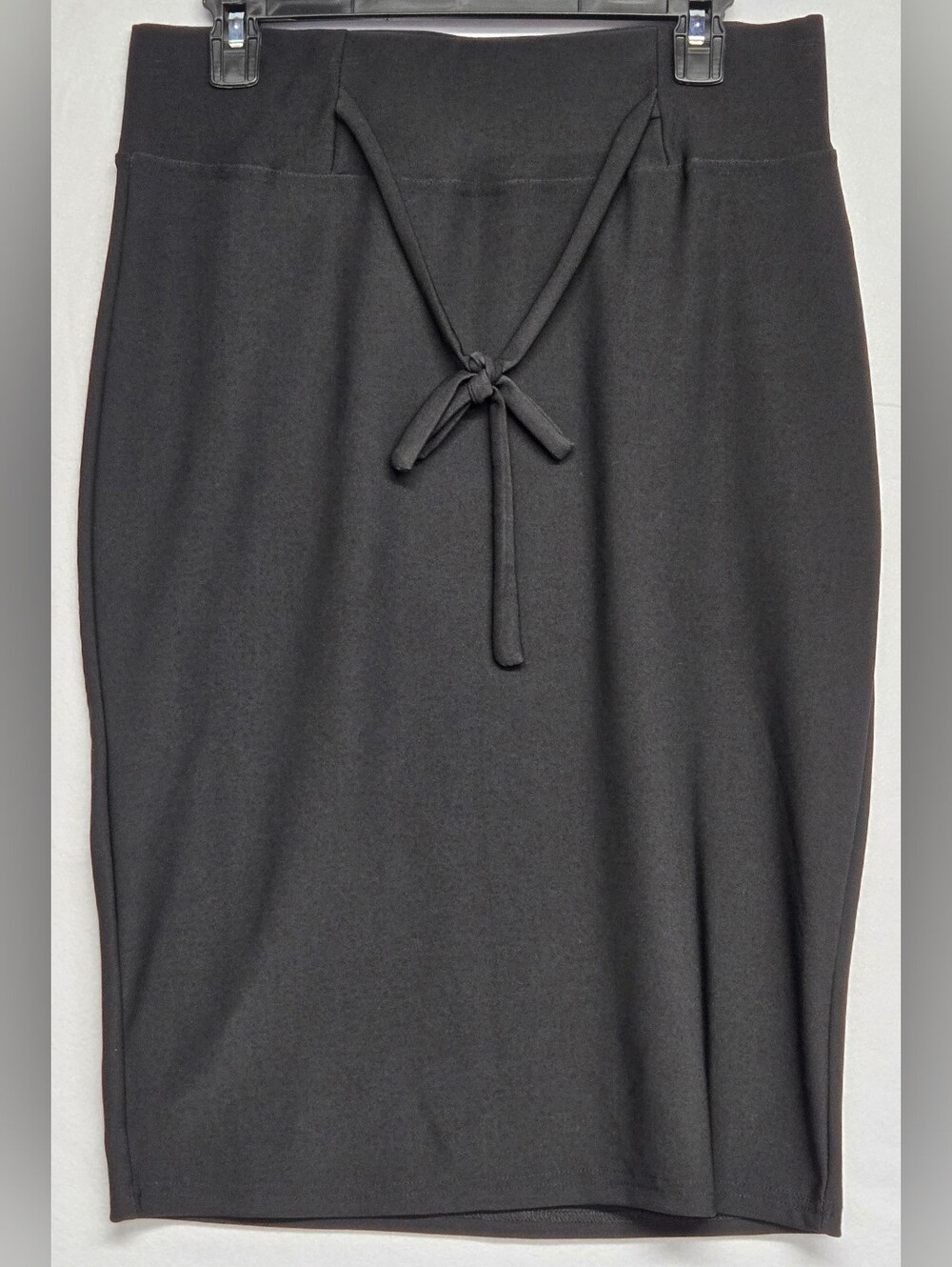 Classic Concepts L Black Pencil Skirt Wide Elastic Waist Business Office Work